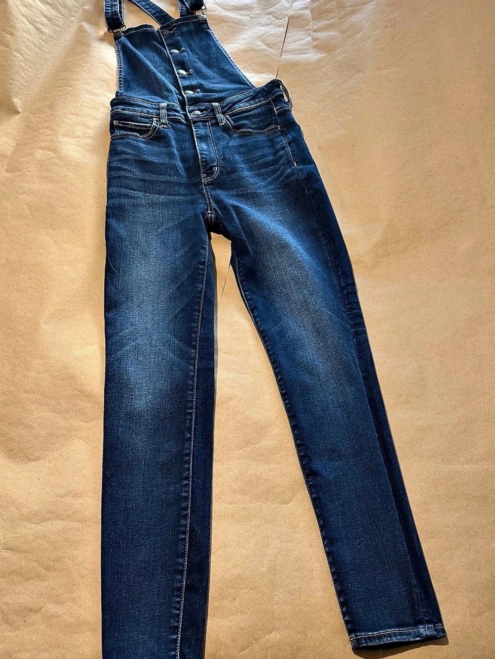 American Eagle Size 6 Denim Skinny Overalls